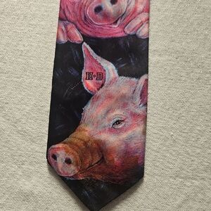 Harley Davidson "Pig" Love Vintage Tie By Ralph Martin